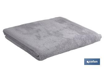 Asciugamano da bagno | Modello Perlan | Grigio perla | 100% cotone | Grammatura: 580 g/m² | Dimensioni: 100 x 150 cm - Cofan