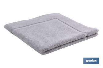 Tappeto da bagno | Modello Perlan | Grigio perla | 100% cotone | Grammatura: 1000 g/m² | Dimensioni: 60 x 60 cm - Cofan