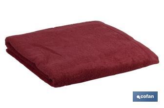 Asciugamano da bagno | Modello París | Bordeaux | 100% cotone | Grammatura: 580 g/m² | Dimensioni: 100 x 150 cm - Cofan
