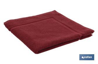 Bath mat | París Model | Burgundy | 100% cotton | Weight: 1,000g/m2 | Size: 60 x 60cm - Cofan