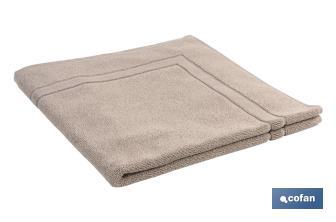 Tappeto da bagno | Modello Abisinia | Beige | 100% cotone | Grammatura: 1000 g/m² | Dimensioni: 60 x 60 cm - Cofan