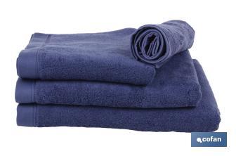 Bath towel | Marín Model | Navy blue | 100% cotton | Weight: 580g/m2 | Size: 70 x 140cm - Cofan