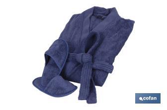 Peignoir | Modèle Marin | Couleur Bleu Marine | 100 % coton | Grammage 500 g/m² | Plusieurs Tailles - Cofan