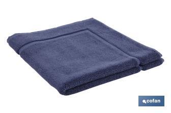 Tapis de salle de bain | Modèle Marin | Couleur Bleu Marine | 100 % coton | Grammage 1000 g/m² | Dimensions 60 x 60 cm - Cofan