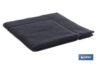 Bath mat | Brillante Model | Black | 100% cotton | Weight: 1,000g/m2 | Size: 60 x 60cm - Cofan