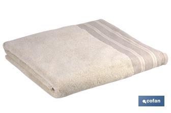 Bath towel | Inspiración Model | Nature colour | 100% cotton | Weight: 580g/m2 | Size: 70 x 140cm - Cofan