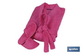 Accappatoio | Fucsia | Modello Primavera | 100% cotone | Grammatura: 500 g/m² | Varie taglie - Cofan