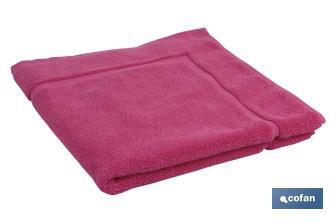 Tappeto da bagno | Modello Primavera | Fucsia | 100% cotone | Grammatura: 1000 g/m² | Dimensioni: 60 x 60 cm - Cofan