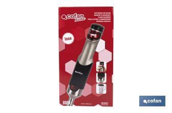 Batidora Eléctrica de mano | Modelo Zahara | 800W | Incluye Varillas de Acero y Vaso mezclador de 1 L - Cofan