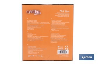 Freidora Eléctrica | Modelo Riaza | Fabricada en Acero Inoxidable cepillado | 2000 W | Capacidad 3 L - Cofan