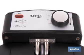 Freidora Eléctrica | Modelo Riaza | Fabricada en Acero Inoxidable cepillado | 2000 W | Capacidad 3 L - Cofan