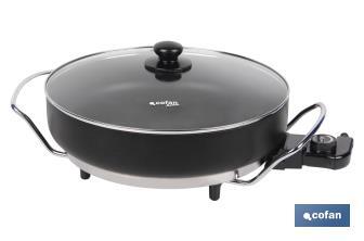 Electric pan | Belice Model | 1,500W | Steel base with non-stick coating | Diameter: 36cm - Cofan