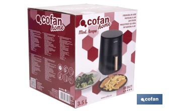 Friteuse à air chaud sans huile | Capacité de 3,5 litres - Cofan