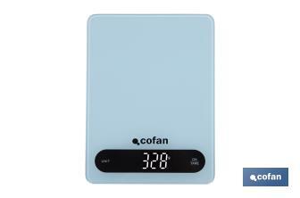 Digital kitchen scale available in 3 colours | LED display | 4 high-precision sensors - Cofan