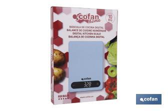 Digital kitchen scale available in 3 colours | LED display | 4 high-precision sensors - Cofan