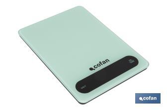 Digital kitchen scale available in 3 colours | LED display | 4 high-precision sensors - Cofan