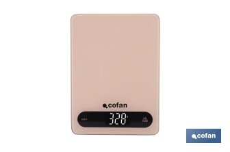 Digital kitchen scale available in 3 colours | LED display | 4 high-precision sensors - Cofan