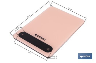 Digital kitchen scale available in 3 colours | LED display | 4 high-precision sensors - Cofan