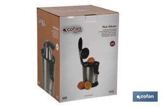 Electric juicer | Ribadeo Model | Power: 160W | Stainless steel | Non-electrical parts suitable for dishwasher - Cofan