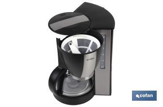 Cafetera Eléctrica por Goteo | Modelo Margot | Potencia 870W | Capacidad 10 Tazas | Capacidad 1,25 L | Diseño Fino y Elegante - Cofan