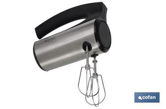 Hand mixer | Power: 350W | Maneli Model | Size: 16 x 18 x 8cm | ABS & brushed stainless steel | 2 whisks & 2 dough hooks - Cofan