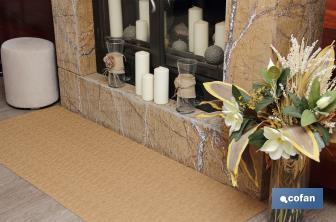 Alfombra Jacquard lisa | Color beige | Antideslizante - Cofan