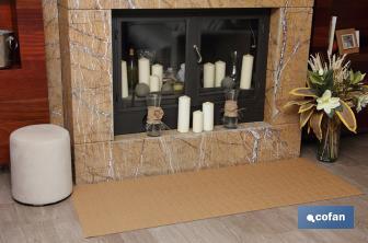 Alfombra Jacquard lisa | Color beige | Antideslizante - Cofan