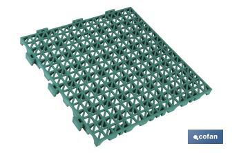 Alveolate floor tile | Set of 4 Pieces | Several Colours | PVC | Size: 33 x 33 x 2cm - Cofan