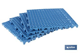 Loseta Alveolada | Set de 4 Unidades | 4 colores diferentes | Material PVC | Medidas 33 x 33 x 2 cm - Cofan