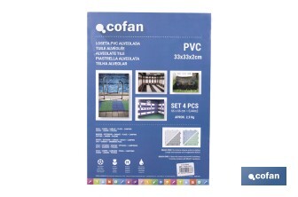 Loseta Alveolada | Set de 4 Unidades | 4 colores diferentes | Material PVC | Medidas 33 x 33 x 2 cm - Cofan