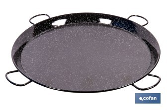 Enamelled steel paella pan | Traditional design | Paella Pan with 4 Handles
 - Cofan