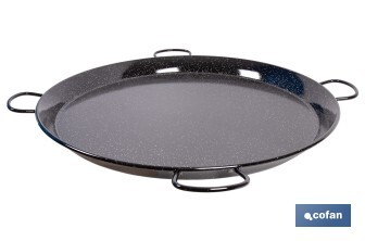 Enamelled steel paella pan | Traditional design | Paella Pan with 4 Handles
 - Cofan