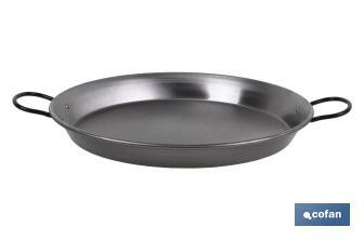 Polished steel paella pan | Special for induction hobs | Traditional format | Design with two handles - Cofan