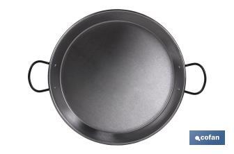 Polished steel paella pan | Special for induction hobs | Traditional format | Design with two handles - Cofan