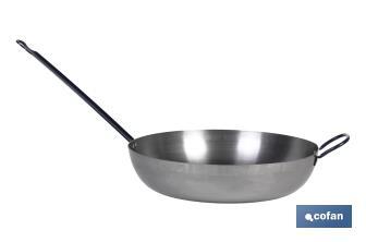 Polished steel Lyonnaise frying pan | With handles | Traditional Format | Rust resistant - Cofan