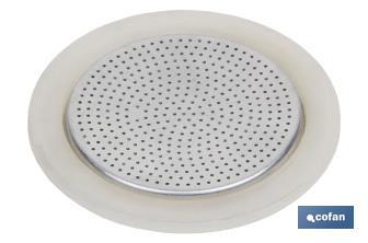 Recambio Filtro + Junta | Cafetera Modelo Baviera | Capacidad para 6 tazas | Fabricado en Aluminio - Cofan