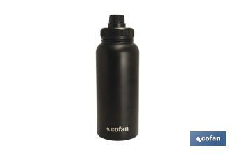 Extreme sports water bottle | Black | Capacity: 550ml or 950ml - Cofan