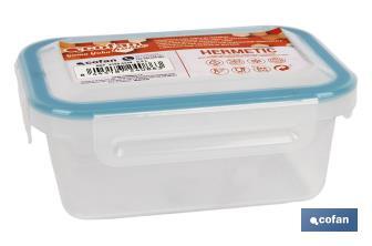 Rectangular Lunch Box | Lid in different colours | Suitable for microwave, freezer and dishwasher safe - Cofan