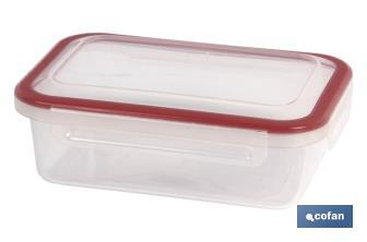 Porta pranzo rettangolare | Con coperchio in 3 colori diversi | Diverse  capacità | Per microonde, congelatore e lavastoviglie | Cofan