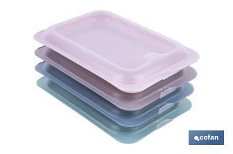 Pack de 4 fiambreras portaembutidos apilables | Tapa transparente | Conservación de alimentos | Medidas: 25 x 17 x 3 cm - Cofan