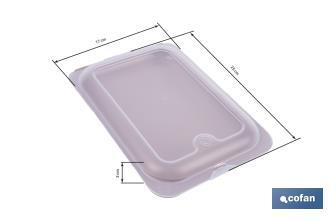 Pack de 4 fiambreras portaembutidos apilables | Tapa transparente | Conservación de alimentos | Medidas: 25 x 17 x 3 cm - Cofan