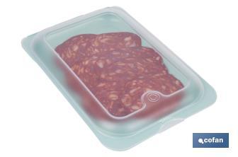 Pack de 4 fiambreras portaembutidos apilables | Tapa transparente | Conservación de alimentos | Medidas: 25 x 17 x 3 cm - Cofan