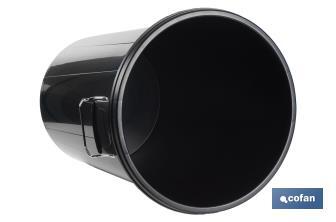 Waste bin with lid and metal handles | Capacity: 100 litres | Material: polypropylene | Black - Cofan