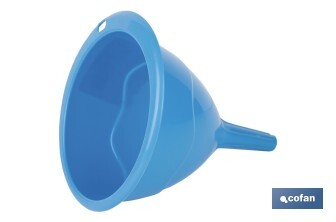 Funil de plástico | Disponível em azul com certificado alimentar | Diferentes Medidas - Cofan