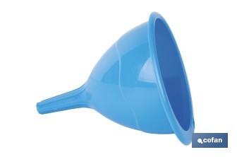 Funil de plástico | Disponível em azul com certificado alimentar | Diferentes Medidas - Cofan