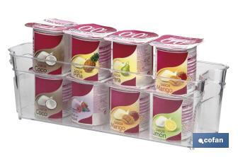 Organizador para alimentos en el frigorífico | Diferentes Medidas | Maximiza espacios en su refrigerador - Cofan