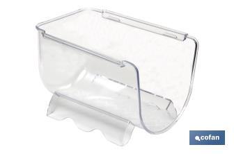 Garrafeira para frigoríficos | Para uma garrafa de 1 ou 2 L | Estante empilhável transparente - Cofan