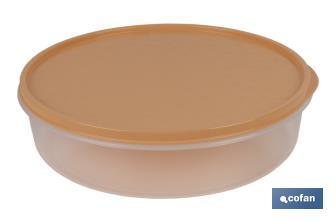 Round lunch box for potato omelette | Available in three colours | Size: 24.5 x 6.5cm - Cofan