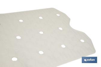 Rectangular bath mat | Suitable for shower tray or bathtub | Non-slip mat | Available in various colours | Size: 36 x 72cm - Cofan