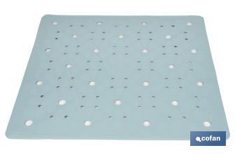 Tapete de banho quadrado | Adequado para banheira ou duche | Superfície antiderrapante | Várias cores | Medidas: 53 x 53 cm - Cofan